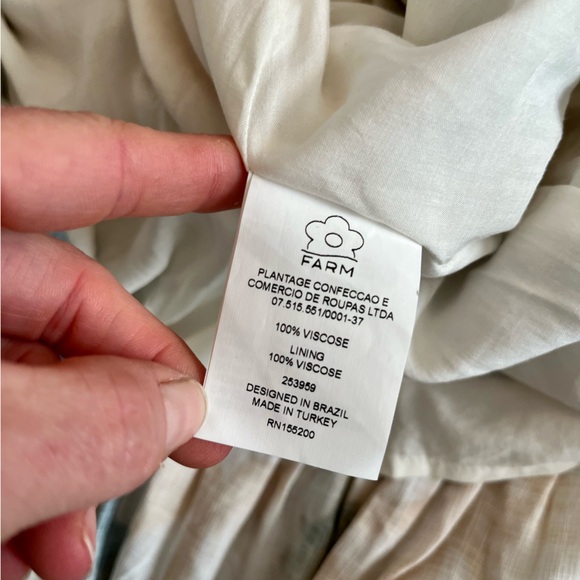 Farm Rio EUC Greenfield Midi Dress Sundress Floral White medium Anthropologie - Picture 15 of 16